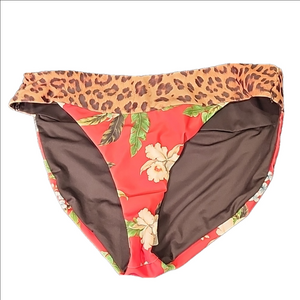 NWOT VENUS Floral Leopard Print bikini bottom Sz 14